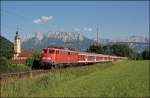 Die M�nchner 110 344 ist mit der RB 30114 auf ...