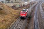 140 037 durchf�hrt am 04.12.08 solo Bitterfeld in Richtung Berlin. ...