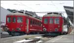 AB RHB Rorschach-Heiden-Bergbahn ABDeh 2/4 24 und 24 Vorderseite in Heiden. (04.12.2008)