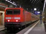 dresden-hbf 143 352-3 ist am 12. Dezember 2008 versp�tet mit dem D 2711 aus Leipzig in Dresden Hbf eingetroffen.
