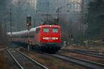 110 210 brachte am 13.12.2008 den Sonderzug D 16819 von ...