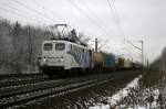 139 213 mit einem G�terzug am 12.12.2008 in Haar (bei ...