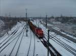 290 677-4 dr�ckt einen G�terzug zum Ablaufberg in M�nchen-Nord am ...