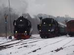 52 8029 und 52 8154 am 13.12.08 in Schwarzenberg.  ...