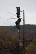 Das Einfahrsignal des Bahnhofes Freden(Leine)   ...