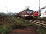 143 103-0 mit eine k�rze G�terzug auf Bahnhof Hasbergen am ...