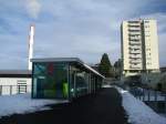 Die Station Sallaz der M�tro Lausanne. Hier endet die eigentliche ...