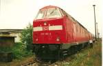 Letzter Rundgang,im Juli 1999 an der 219 192,in der Einsatzstelle ...