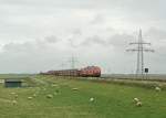 Die Schwesterlokomotiven 218 371-3 und 218 372-3 bringen am 26.08.2008 ...