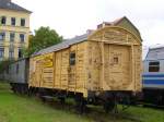 Dieser sch�ne G�terwagen stand am 03.10.08 im BW Dresden Altstadt, ...