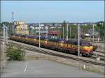 Ein sch�ner Haufen Eisenbahn abgestellt am 08.10.06 im Verschiebebahnhof von ...
