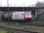 185-CL 005 von Veolia bet�tigt sich hier als Schiebelok in ...