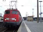 Bochum Hbf am 21.12.2008 mit einer BR 115.  ...
