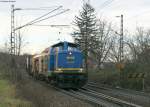 V 1253 der MWB mit ihren Bauzug Richtung Norden GUB ...
