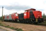 346 502 rangiert die OHE 186 133 in Rottleberode aus ...