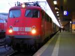 110 506 mit dem Verst�rker nach Braunaschweig in Hannover HBF ...