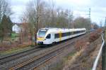 Der neue Triebwagen FLIRT ET5.19 der NordWestBahn als RB69 nach ...