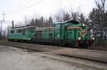 In Pawlowice Male machten am 27.12.2008 die SM42-897 mit ST43-397 ...