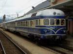 br-5145-5045 Der Blaue Blitz am 23.08.2008 ausgestellt in W�rgl anl�sslich 150 Jahre Eisenbahnen in Tirol  