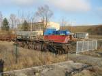 BR 22 Leider existiert in Sachsen keine halbwegs ganze 22er, nur dieser Rahmen mit Fahrwerk, Espenhain 26.12.08
