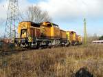 BR 745 In Espenhain stehen zwei ehemalige 745 der CD, 26.12.08