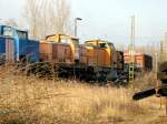 Werkslokomotiven Hinter einigen V60 steht eine weitere 745, Espenhain 26.12.08