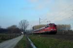 br-110-bugelfalte 110 473 mit dem 'Indians-Sonderzug' am 28.12.08 bei Hannover