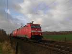 152 147-5 zieht am 22.12.08 einen unbekannten Gz. Richtung L�beck.
Aufgenommen ...