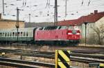 219 084-1 auf ihrer letzten Fahrt auf den Weg in ...