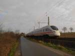 ICE 38 Kopenhagen - Berlin Ostbahnhof rast am 23.12.08 bei ...