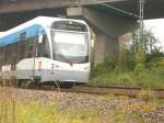Die Saarbahn nach Kleinblittersdorf kurz vor Kleinblittersdorf.  ...