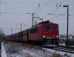 155 037 fährt mit einem gemischten Güterzug durch Lübbenau. Wenige ... 155 037 fährt mit einem gemischten Güterzug durch Lübbenau. Wenige ...
