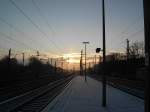 Stimmungsbild am Morgen des 2.01.09 kurz nach Sonnenaufgang in Hamburg-Harburg ...