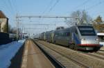 CIS 47 bei der Durchfahrt in Kiesen am 29.Dez. 2008 ...