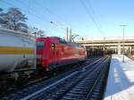 145 xxx-x Durchf�hrt am 2.01.09 mit einem kurzen Containerzug Hamburg-Harburg ...