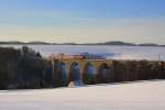 RB 17323 von Zwickau nach Dresden �berquert bei feinstem Winterwetter ...