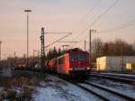 155 238 mit einem G�terzug in Lehrte  ...