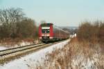 612 617-1 auf den Weg nach Altenburg durchfuhr am 12.01.2009 ...