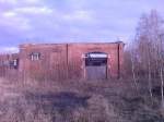 Die R�ckseite des Lokschuppens der ehemaligen Einsatzstelle Falkenstein am 20.01.2008. ...
