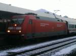 101-036-2 am 2 Tag des neuen Jahres mit einem IC ...