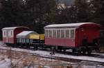 Kleiner GmP der Schmalspurbahn Amstetten-Oppingen, abgestellt in Amstetten (W�rttemberg). Januar ...