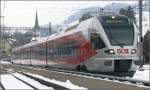 SOB Flirt 526 046-8 (die prot. Version) im Bahnhof Nesslau ...