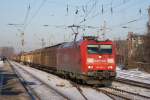 185 055-1 mit Schiebewandzug ...  Gilbert Coletti 31.01.2009