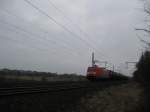 152 094-9 f�hrt am 31.01.09 mit einem �ler durch Ashausen ...