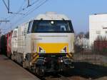 Eine Vossloh G2000BB der franz�sischen Euro Cargo Rail durchf�hrt den ...