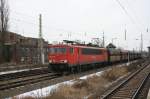 155 264-5 am 02.02.09 in Frankfurt/Oder Pbf  ...