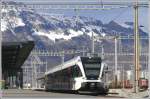 RABe 520 775-2 als R 7953 nach Sargans verl�sst Buchs ...