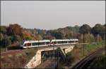 Abellio Rail NRW Ein ET22 und ein ET23 sind als ABR99612 (RE16 'Ruhr-Sieg-Express') nach Siegen bzw. Iserlohn unterwegs. (13.10.2008)
