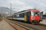 OeBB Oensingen Balsthal Bahn OeBB RABe 704 wartet auf die Abfahrt aus Oensingen nach Balsthal.
Aufgenommen am 03.02.2009.