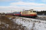 103 245 mit IC 2493 bei Haspelmoor (24.11.2008)  ...